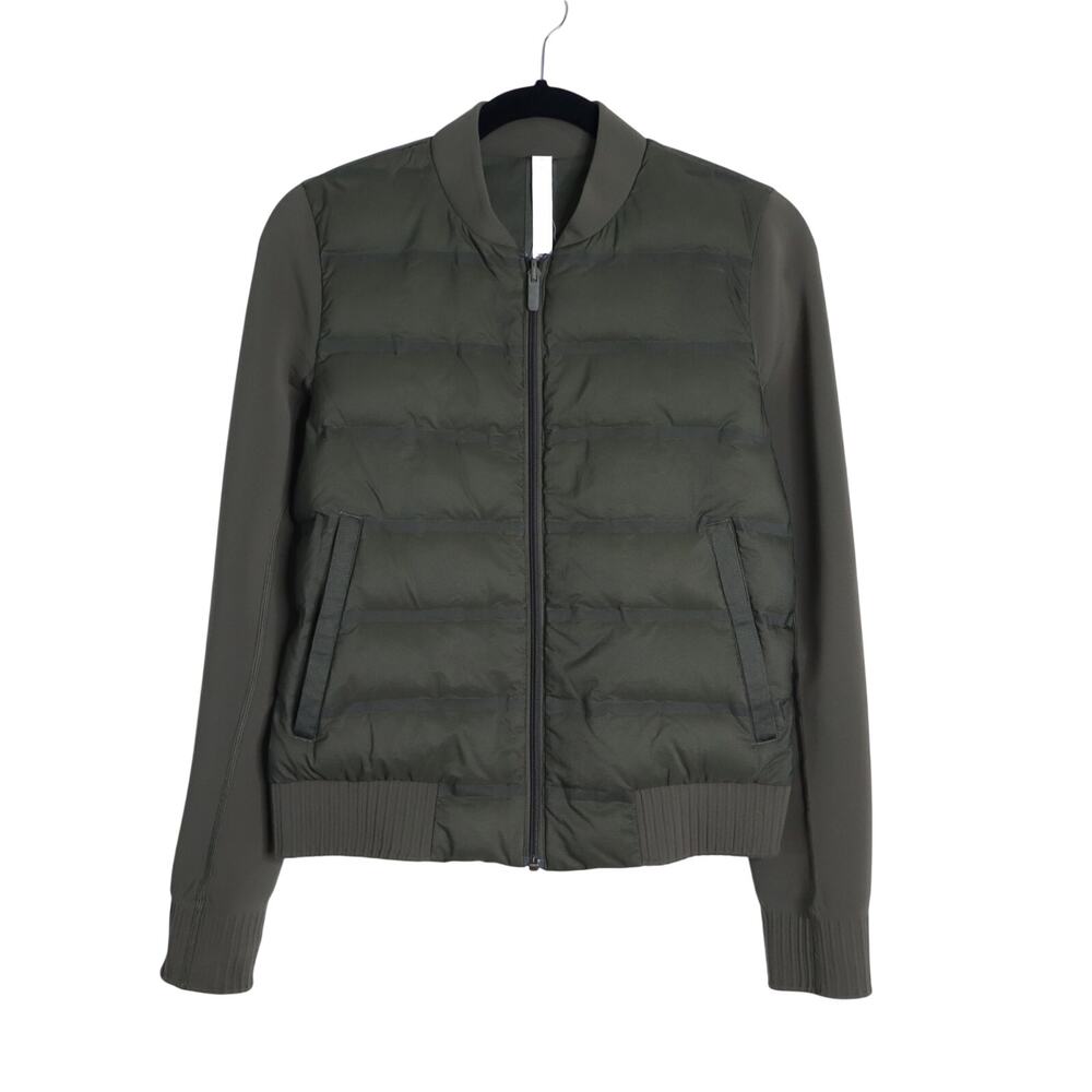 LULULEMON Reversible Down Around Bomber Jacket Armory 800 Down Fill Women's 6